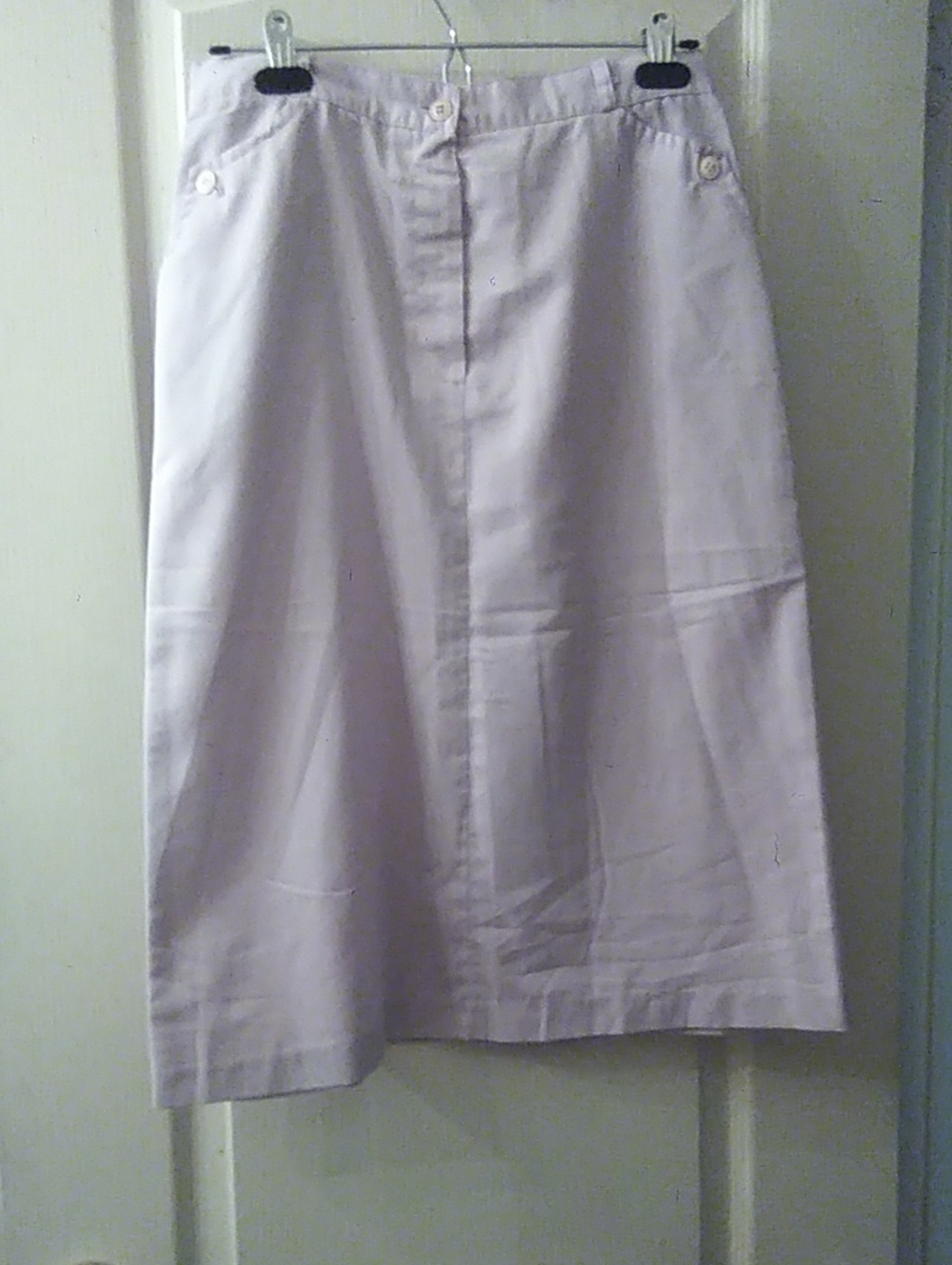 Lilac A-Line Women’s Skirt - Classic Button Detail